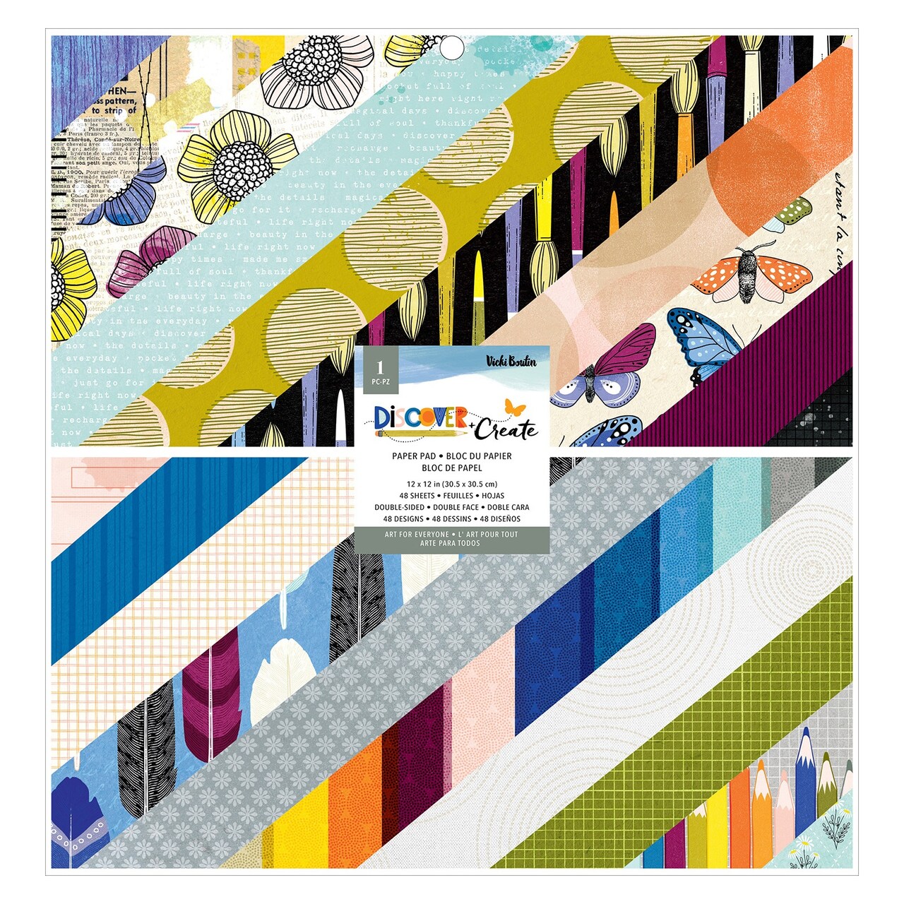 Vicki Boutin Discover + Create 12x12" Paper Pad-36/Pkg